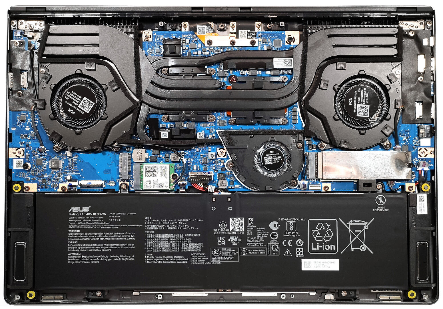 Internal Photo of  Asus ROG Zephyrus G16 2024 GU605 CU605M GU605MI GPU Fan original (ASUS GU605)